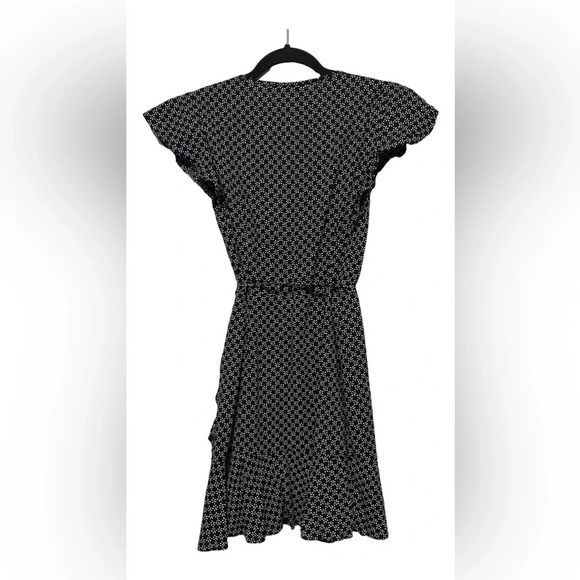 Abercrombie & Fitch Navy and White Wrap Dress Size Small Preppy Short Sleeve - Picture 2 of 4